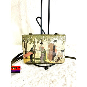 NWT Jeon Los Angeles by Icon hand-painted leather wallet crossbody bag